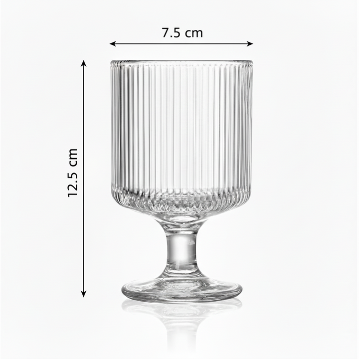 Almina Ribbet Cocktailglas På Fod - 240 ml - 6 stk.