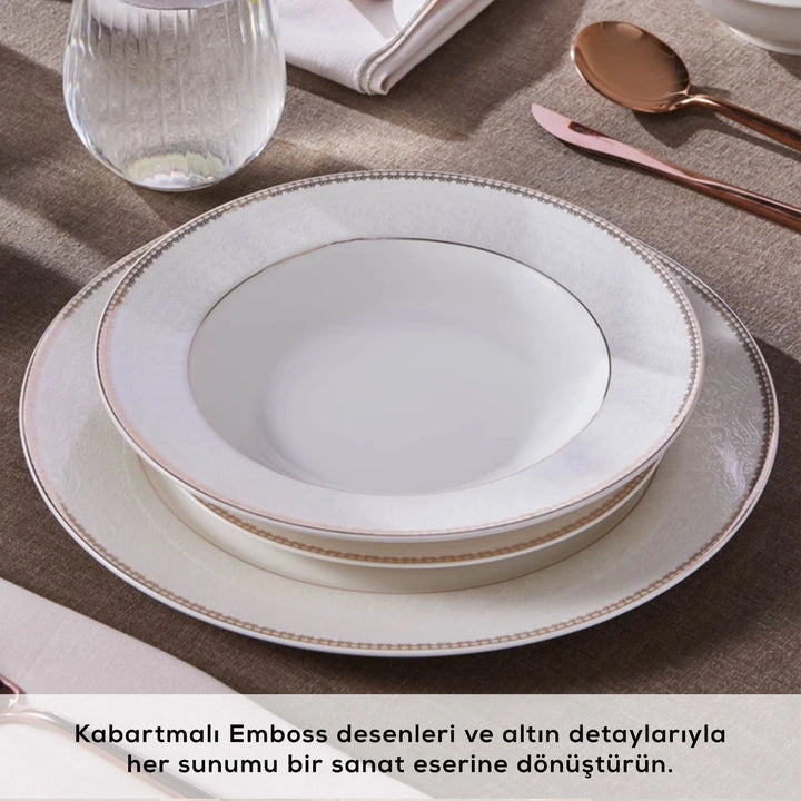 Karaca Elegance Bone Lumina – 24 dele Middagsservice til 6 personer