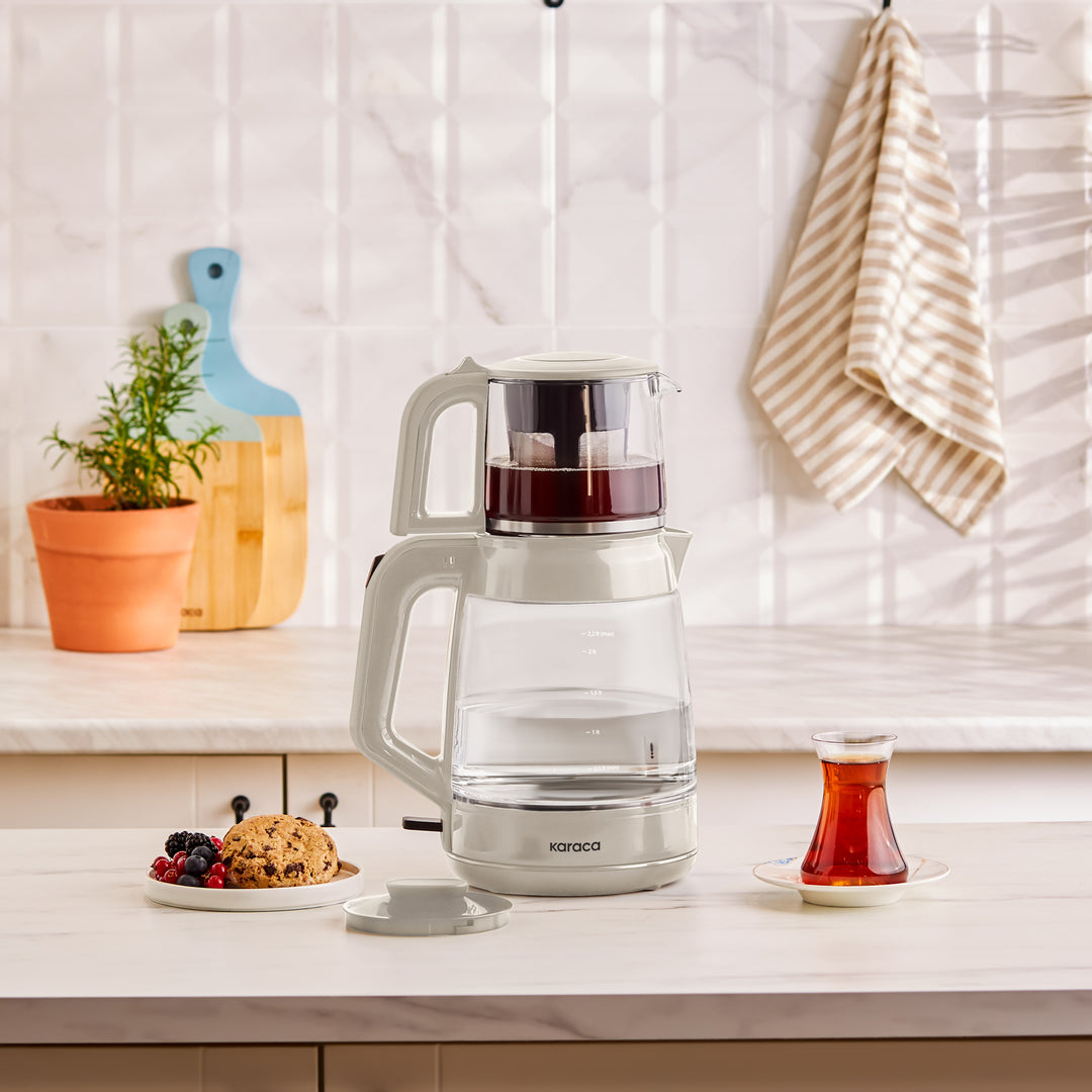 Karaca Glass Tea XL 2-i-1 Glasteemaskine – Starlight