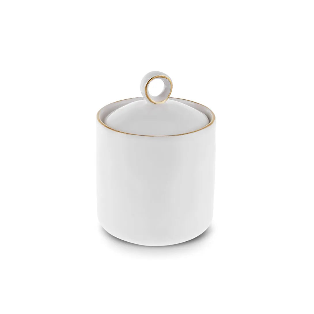 Karaca Lina Badeværelsessæt – 4 Dele i Elegant Hvid & Guld