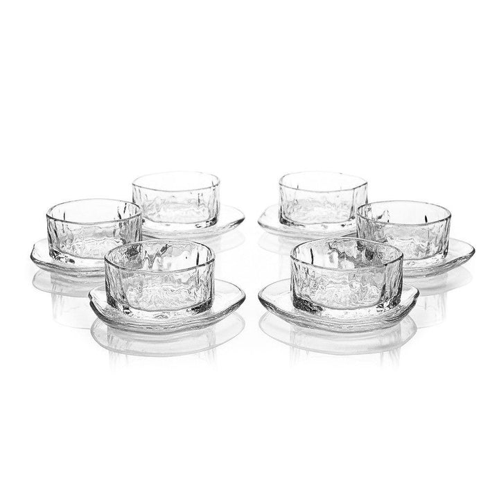 Almina Snow Buccia Dessertskål m/Underkop - Facetsleben Design - 12 Dele - 300 ml