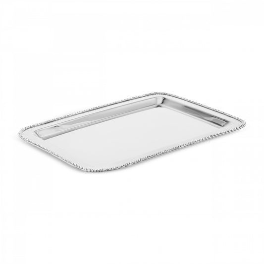 Karaca Majesty Dekorativ Rektangulær Serveringsbakke 42x30 cm – Sølv