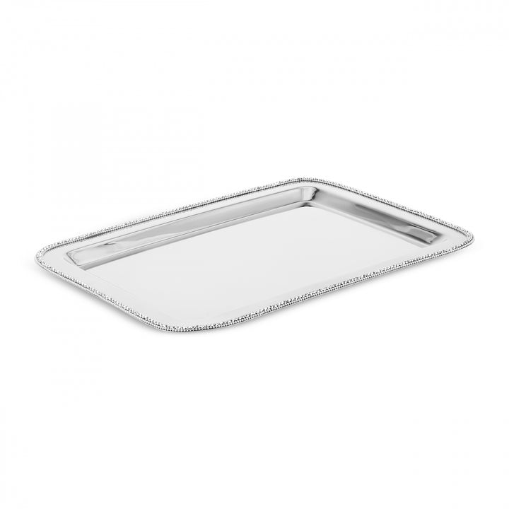 Karaca Majesty Dekorativ Rektangulær Serveringsbakke 42x30 cm – Sølv