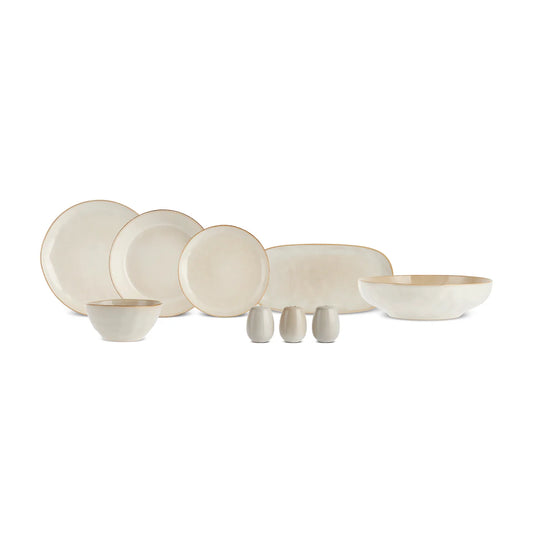 Karaca Earth Collection Aria Middagssæt – 55 dele til 12 personer, Beige