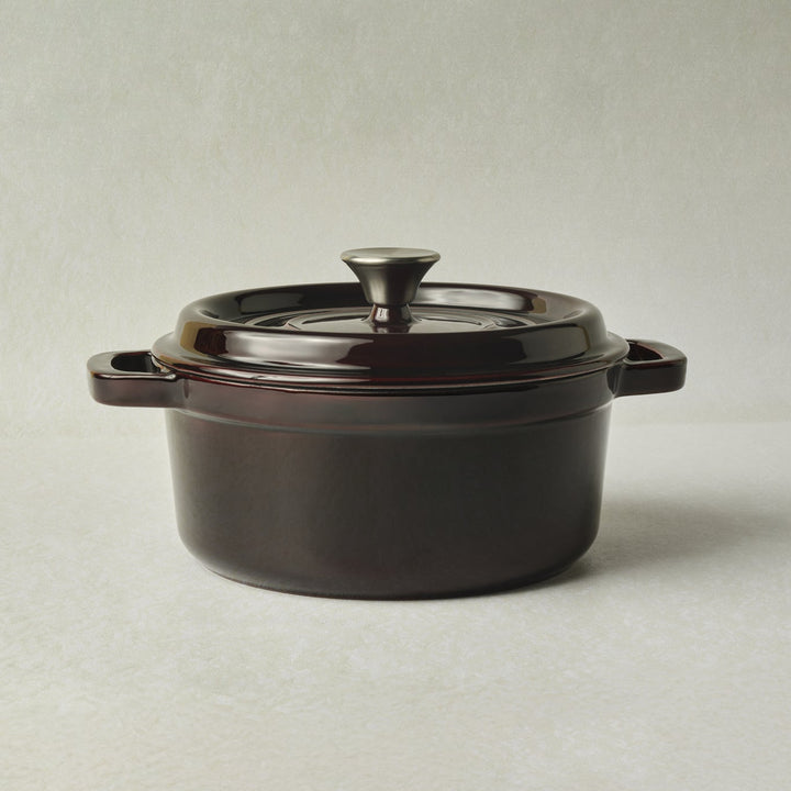 Karaca Heritage Emaljeret Støbejernsgryde – Rødbrun - 24 cm - 3,7 Liter