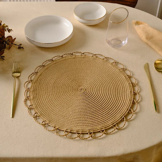 Karaca Katy 2 dele dækkeserviet - Natur, 38 cm