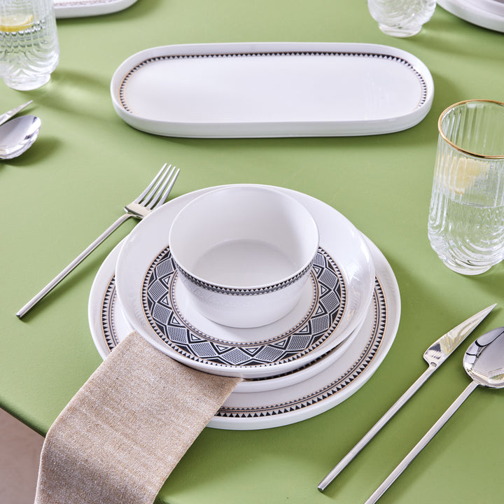 Karaca Stream Bone Monde 59-dele Spisestel til 12 Personer - Guld