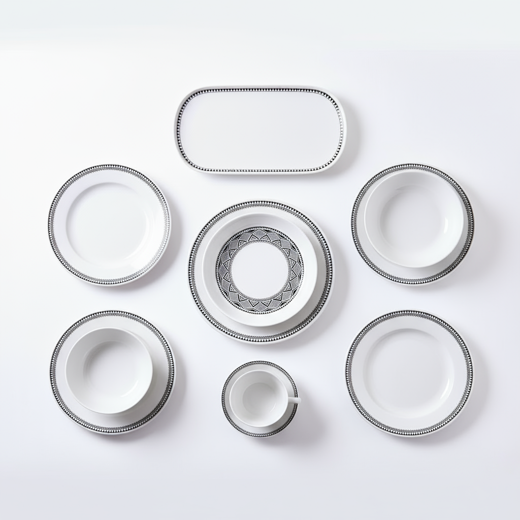 Karaca Stream Bone Monde 59-dele Spisestel til 12 Personer - Guld