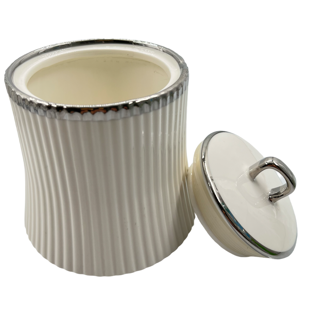 Almina Porcelæn Krydderisæt - Hvid/Sølv