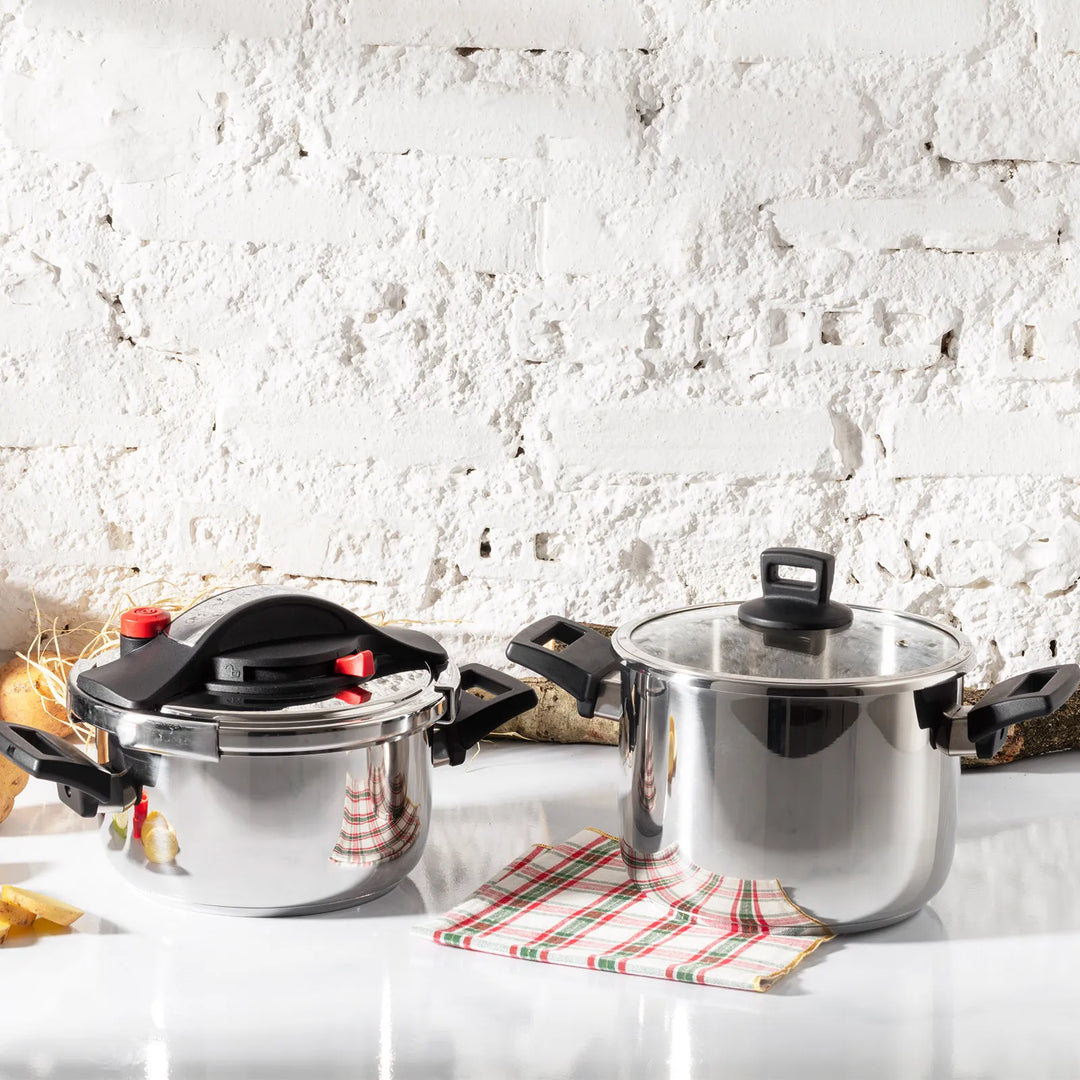 Karaca Vitola Trykkogersæt i Rustfrit Stål med Induktionsbund – 4 + 6 Liter