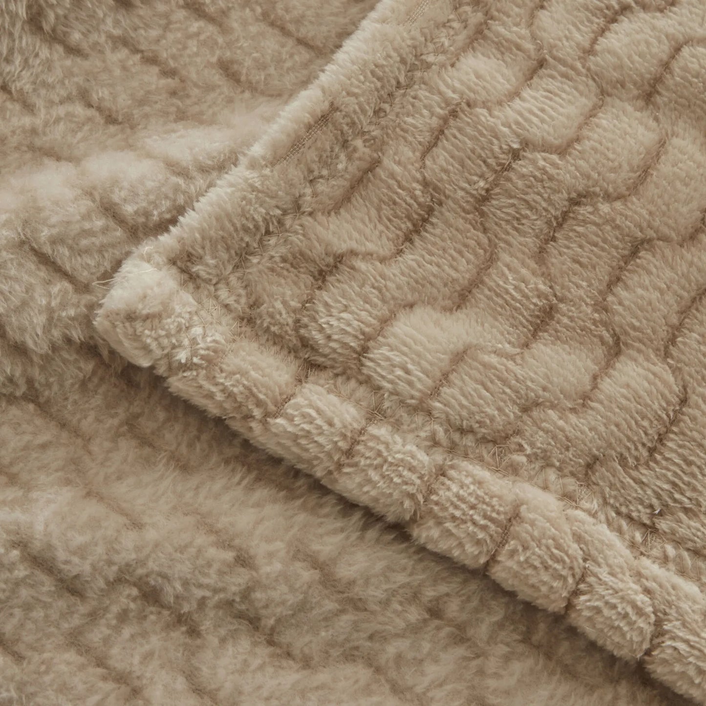 Karaca Home Raunda Enkelt Wellsoft Battaniye/Sengetæppe - Ekru