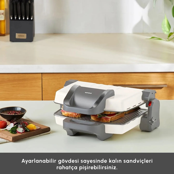 Karaca Swiss Grill- og Toastmaskine – 4 Skiver, 1800 W
