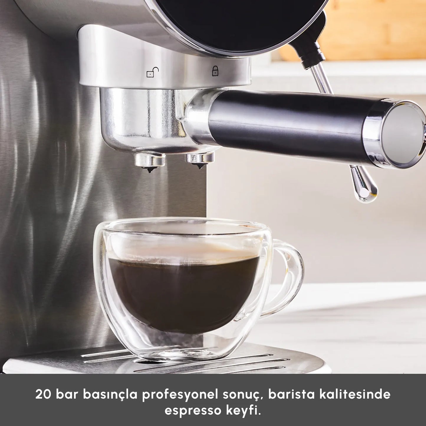 Karaca Espresso Maskine Art 1361 Inox