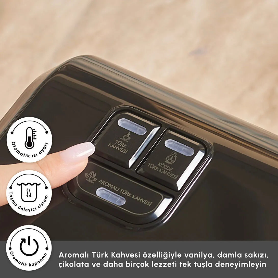 Karaca Hatır Hüp Duet Flavour – Dobbelt Tyrkisk Kaffemaskine (10 Kopper) – Rød