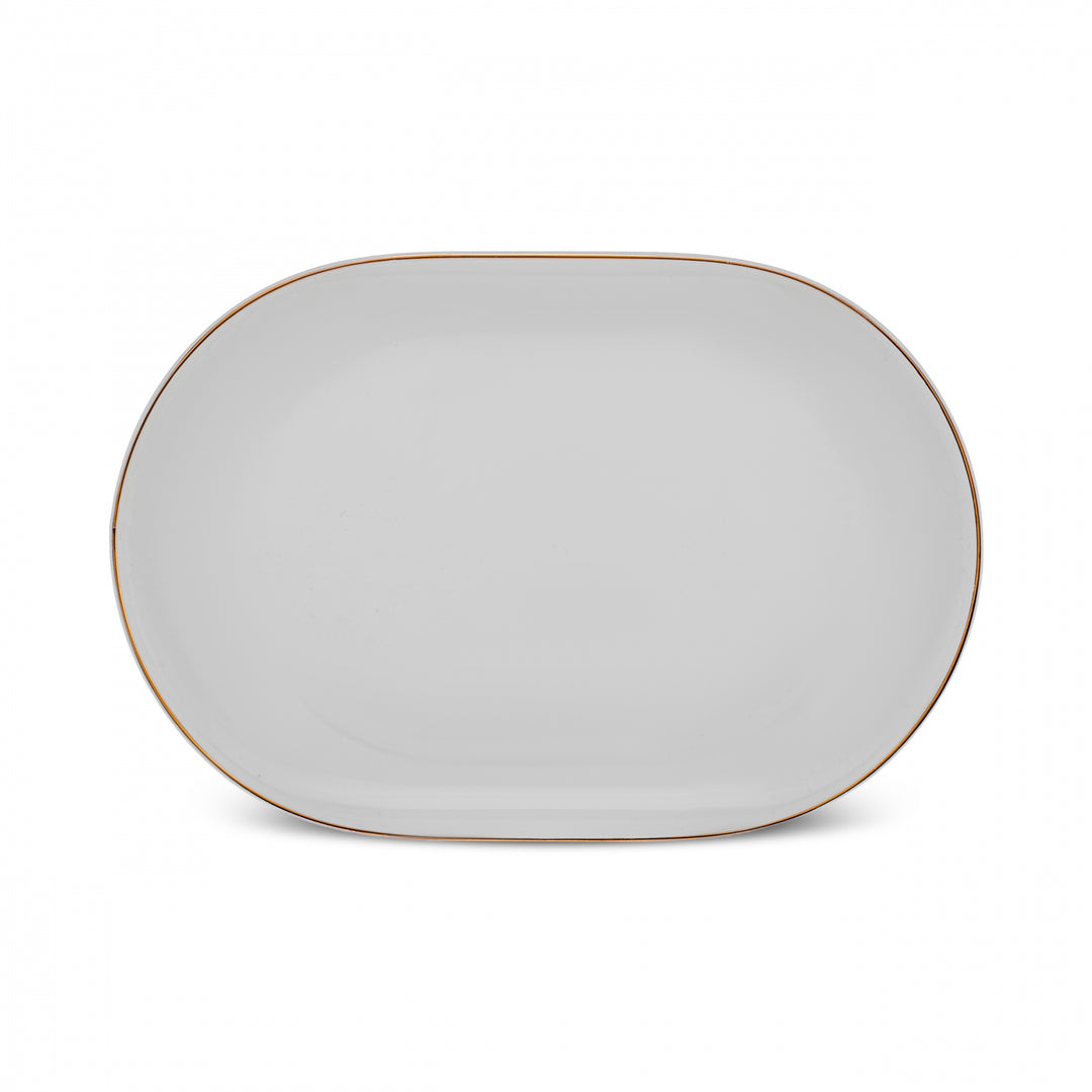 Karaca Stream Bone Meridian Morgenmadssæt | 34 dele | 6 personer | Guld