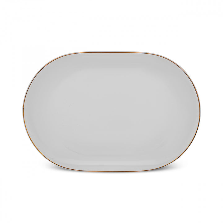 Karaca Stream Bone Meridian Morgenmadssæt | 34 dele | 6 personer | Guld