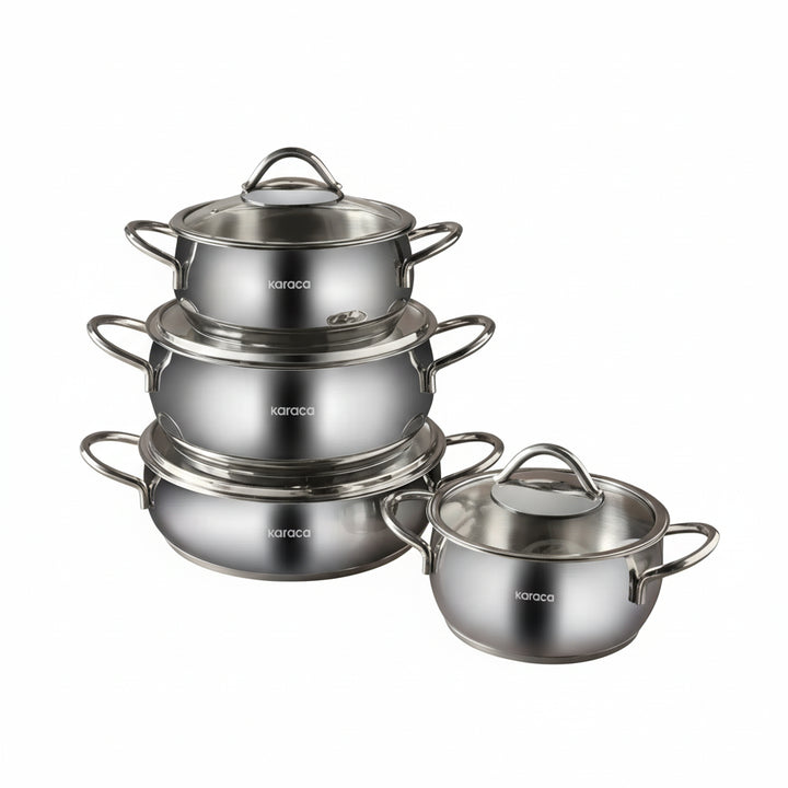 Karaca Urla Grydesæt i Rustfrit Stål – 8 dele