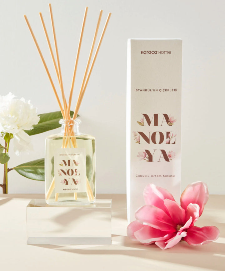 Karaca Home Istanbul’s Blomster-serie Duftspreder med Duftpinde – Magnolia – 200 ml