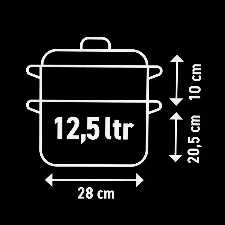 Ferveo Sahra - Damp &amp; Couscous Gryde - 12,5 L | Ø28 cm | Marmorbelagt