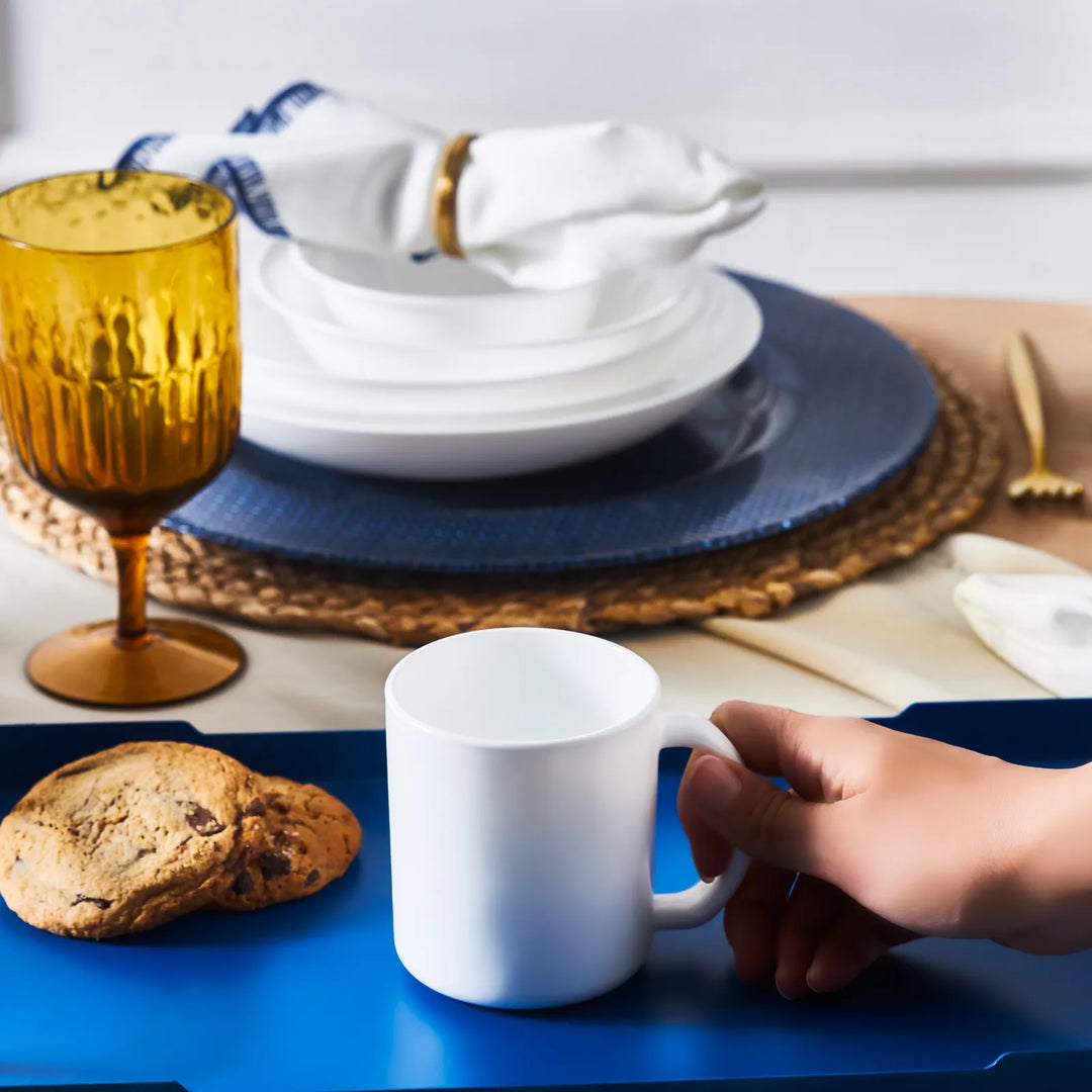 Karaca Milano Opal Glas Krus v2 | 320 ml | Hvid