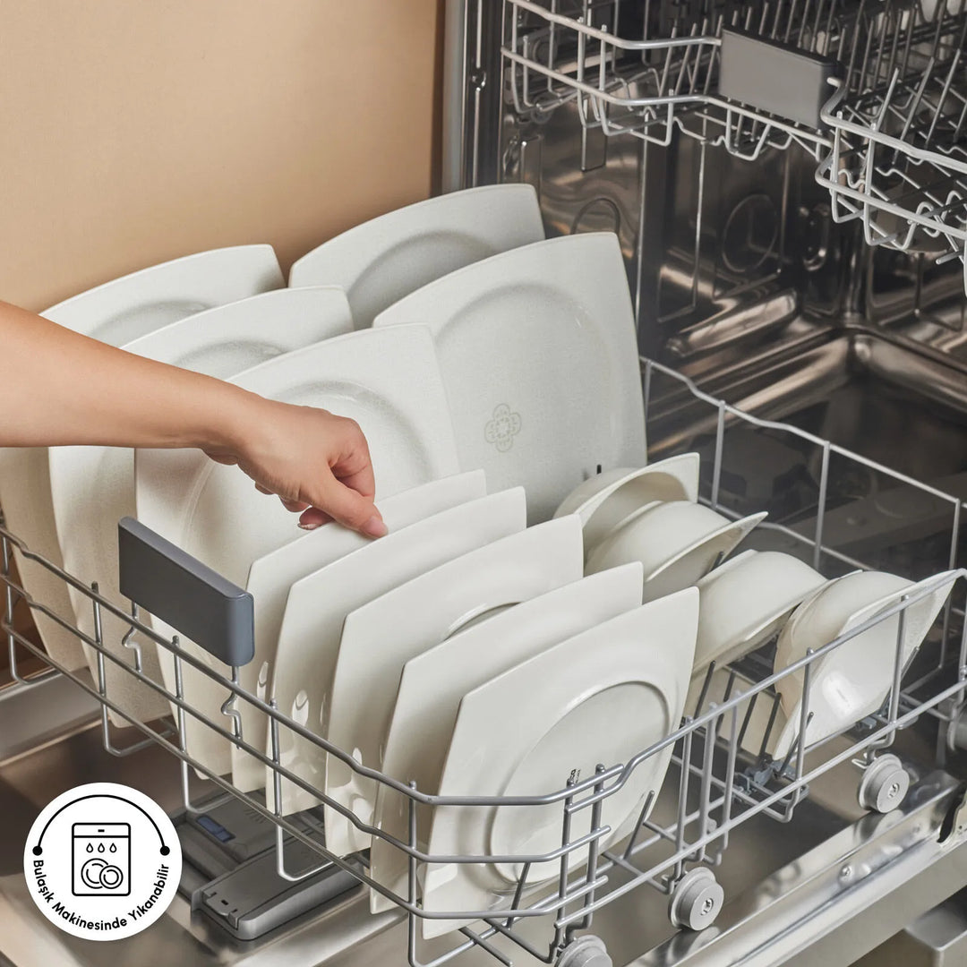 Karaca Square Bone Royal Lace 24 Dele Middagssæt til 6 personer