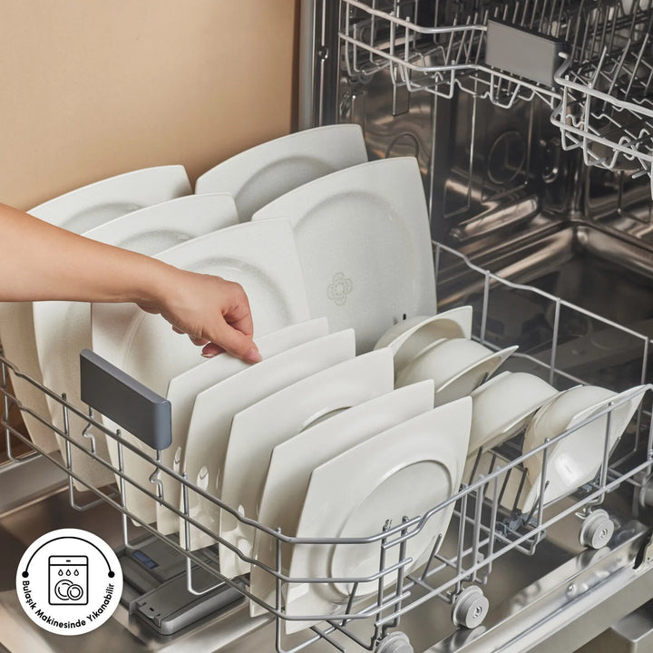 Karaca Square Bone Royal Lace 24 Dele Middagssæt til 6 personer