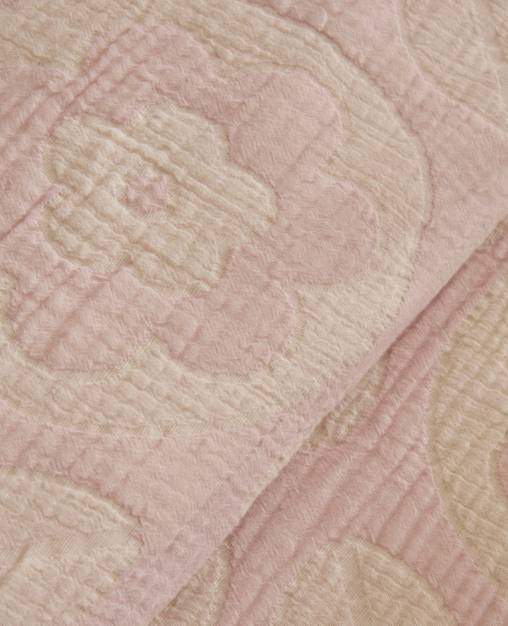 Karaca Home Shayla Pink Printet Muslin Pike-Sæt