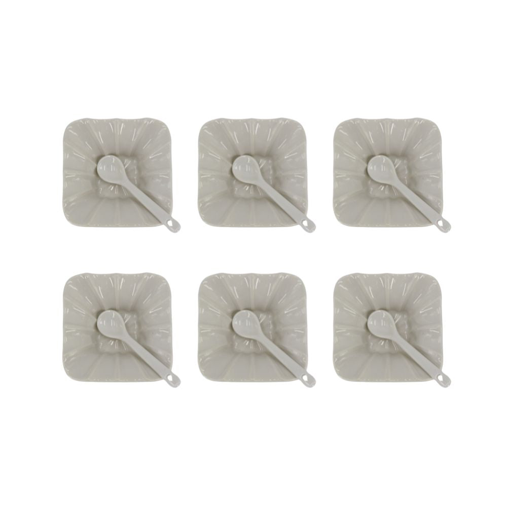 Weissberg Home 6 stk. Tapas Skåle med Skeer Porcelæn Hvid