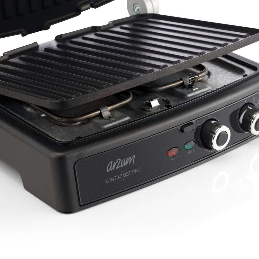 Arzum Kantintost Pro Grill & Sandwich Maskine 2000W - Sølv