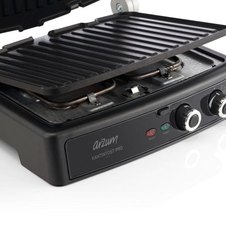 Arzum Kantintost Pro Grill & Sandwich Maskine 2000W - Sølv