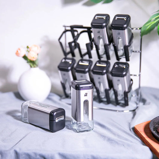 Karaca Shinex Inox Krydderisæt – 5 Dele i Rustfrit Stål & Glas