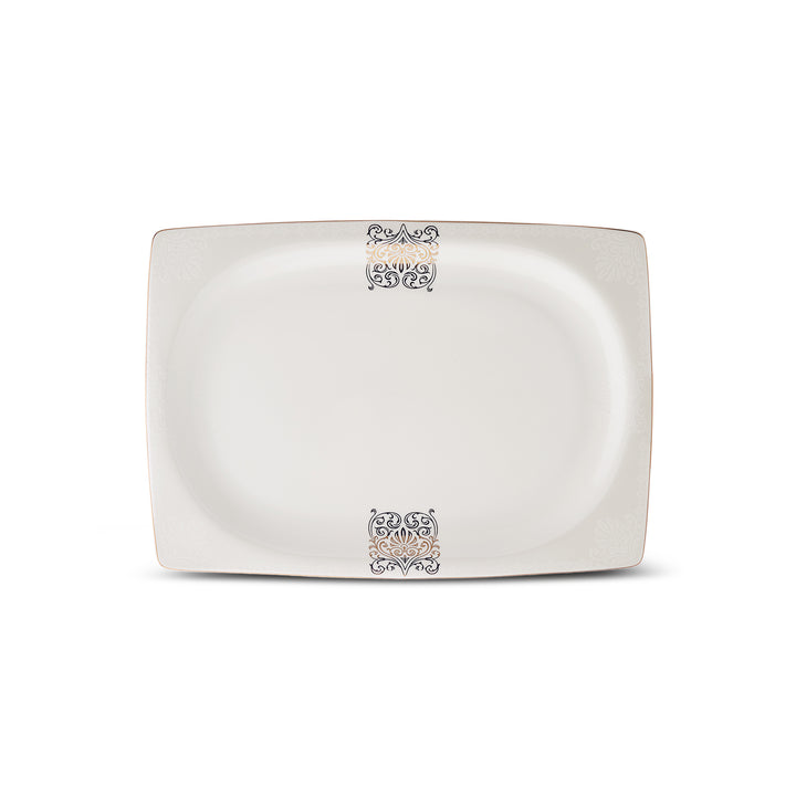 Karaca Fine Bone New Lotus Gold Spisestel til 4 Personer 17 Dele