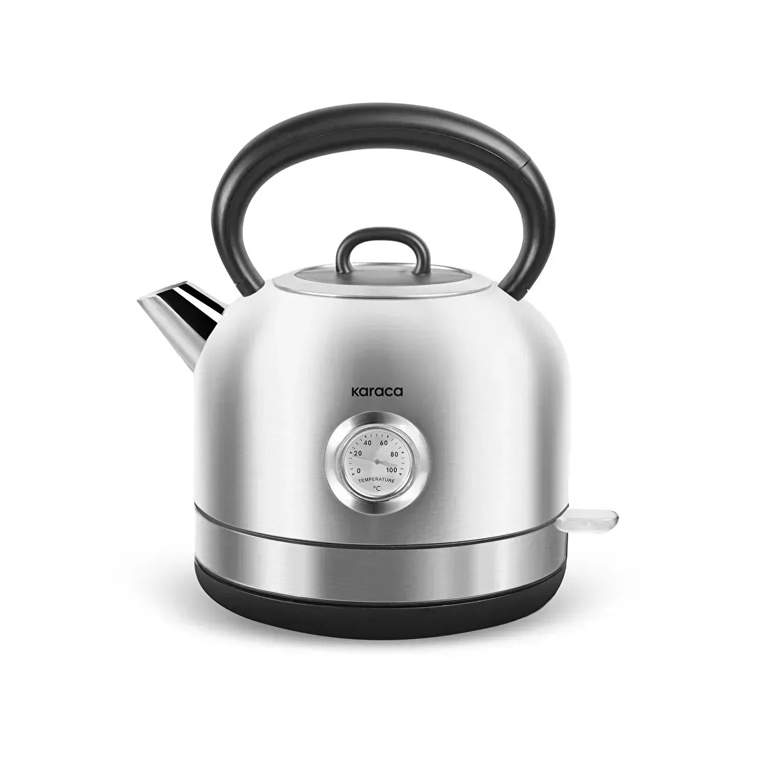 Karaca Retro 2202 Elkedel – Nostalgi og Kraftfuld Elegance Grå (2200W)