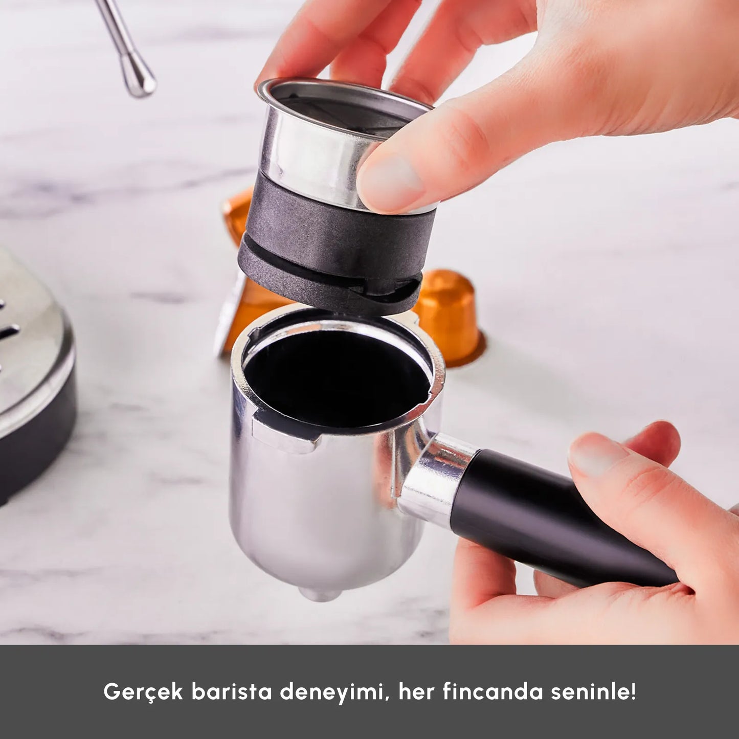 Karaca Espresso Maskine Art 1361 Inox