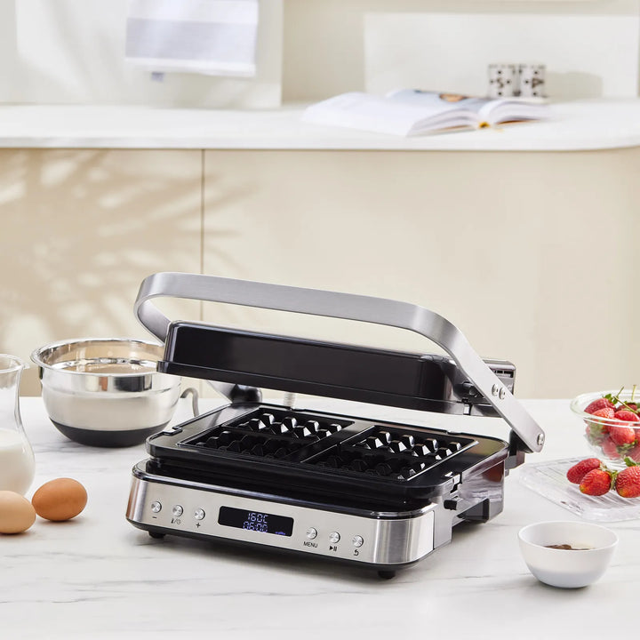 Karaca Presto 3-i-1 Digital Inox Bordgrill-/Toast- & Vaffelmaskine - 2000W