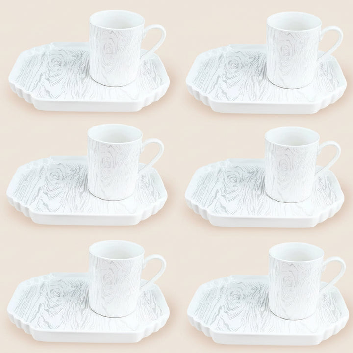 Schäfer Espressosæt 12 Dele – 100 ml - Marmor Mønster