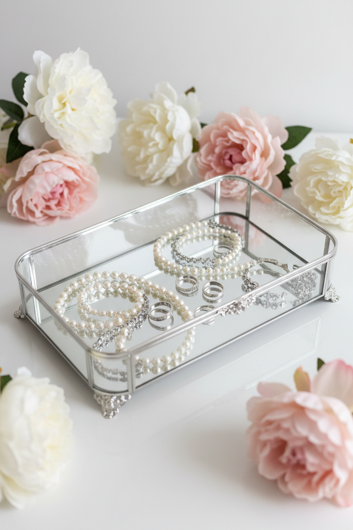 Almina elegant - smykke sløv bakke 30 x 20 cm