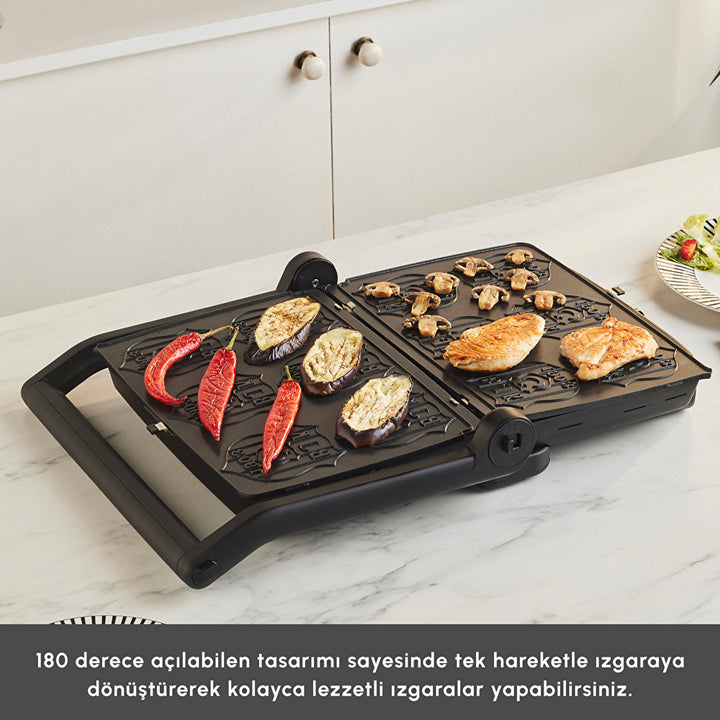 Karaca x Beşiktaş - Gastro Grill Glass Grill &amp; Toastmaskine - 2400 W