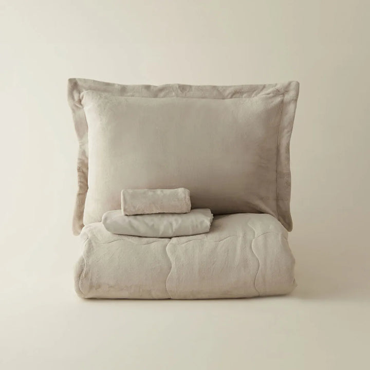 Karaca Home Flufy Soft Dream Comfort Set – Dobbeltseng Sengetæppe 195x215 cm - Beige