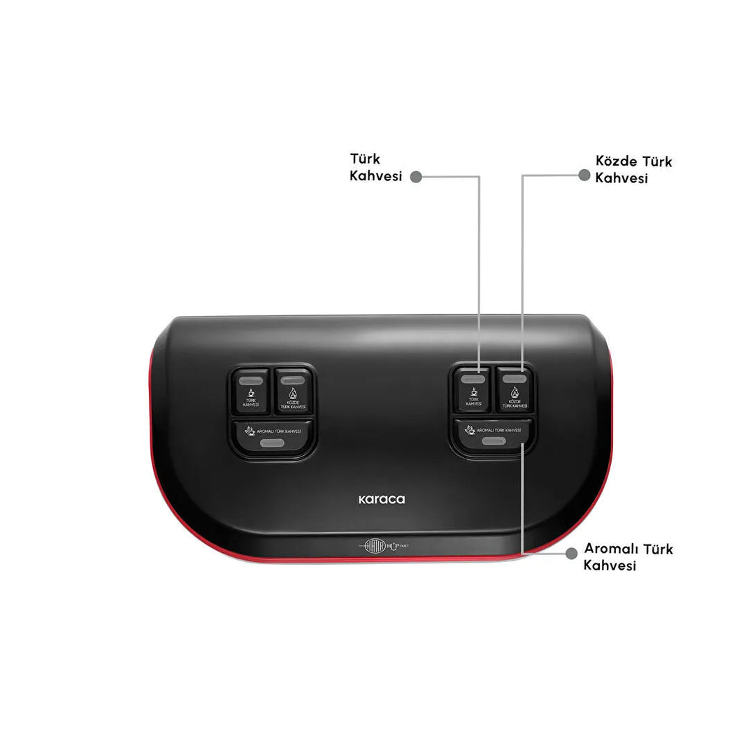 Karaca Hatır Hüp Duet Flavour – Dobbelt Tyrkisk Kaffemaskine (10 Kopper) – Rød