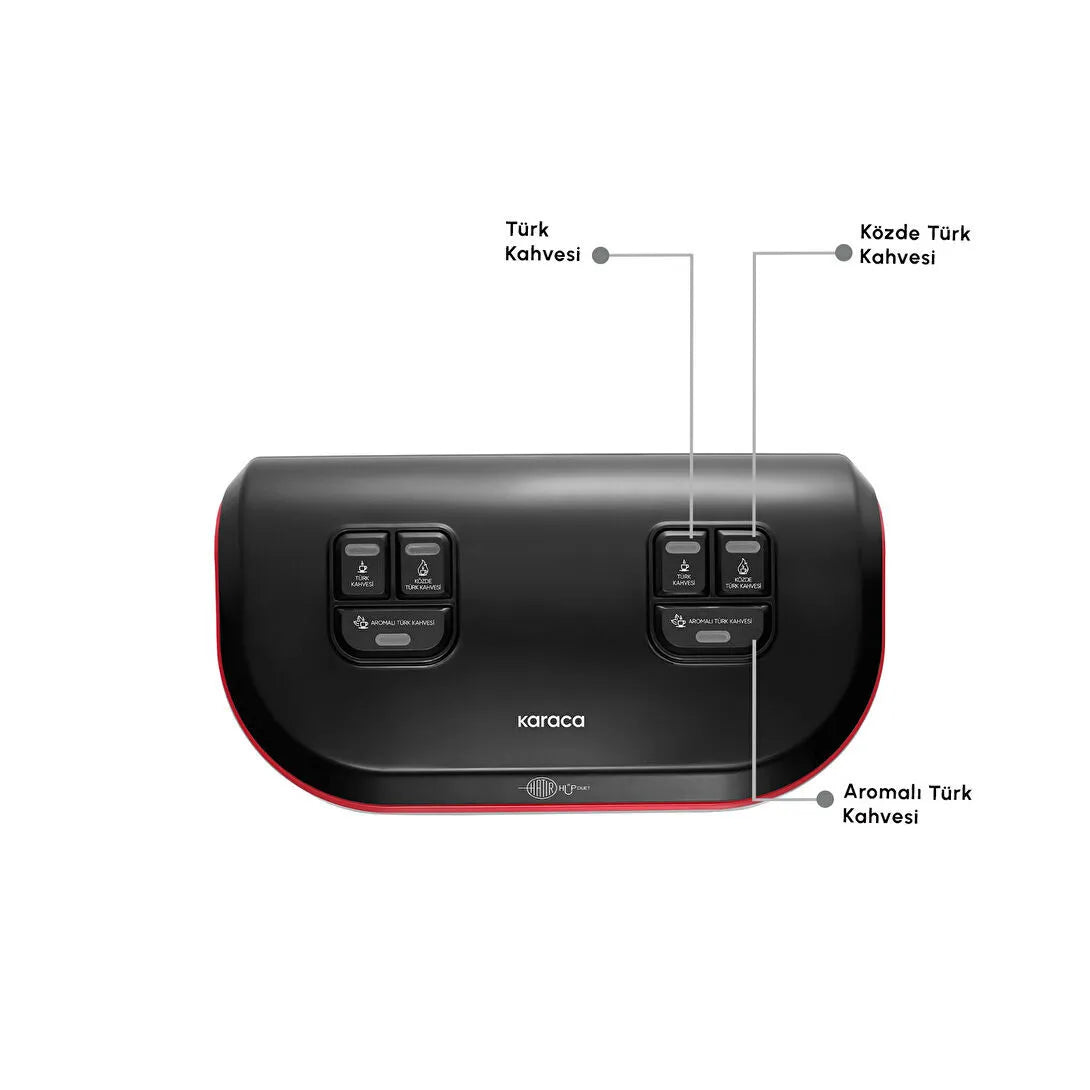 Karaca Hatır Hüp Duet Flavour – Dobbelt Tyrkisk Kaffemaskine (10 Kopper) – Rød