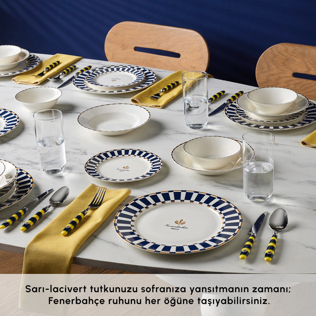Karaca x Fenerbahçe Forever Bone 24 Dele 6 Personers Spisestel