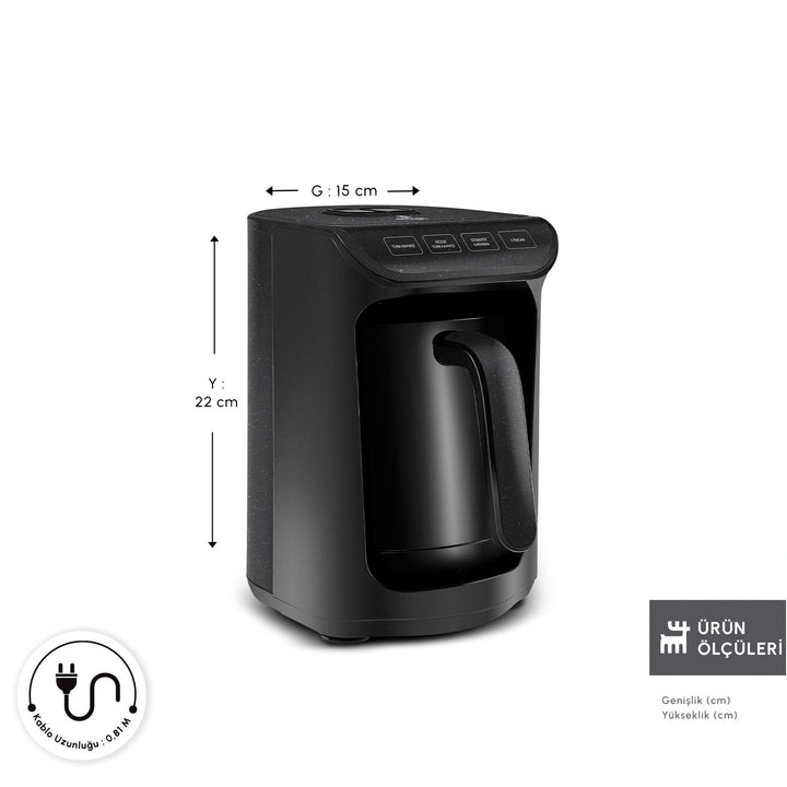 Emsan Közde Tyrkisk Kaffemaskine – Shiny Black