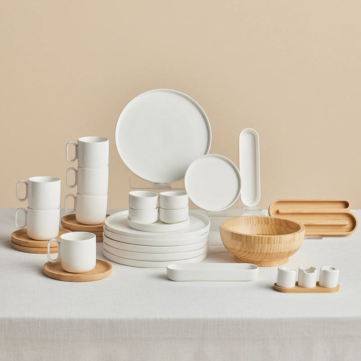 Karaca Forever Bone Surface 32 dele 6-personers morgenmadssæt
