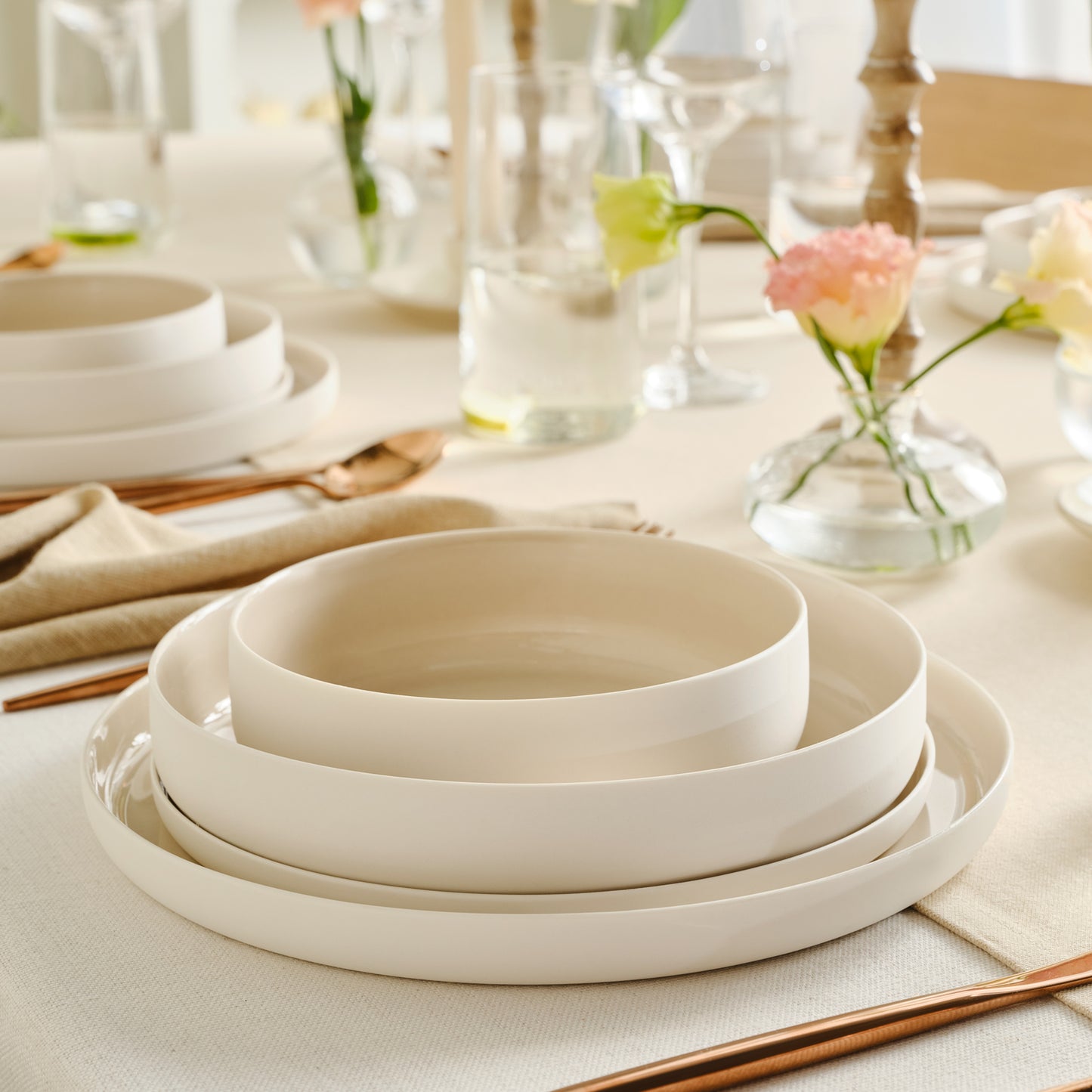 Karaca Earth Collection Finesse Spisestel 24 dele | 6 personer | Beige