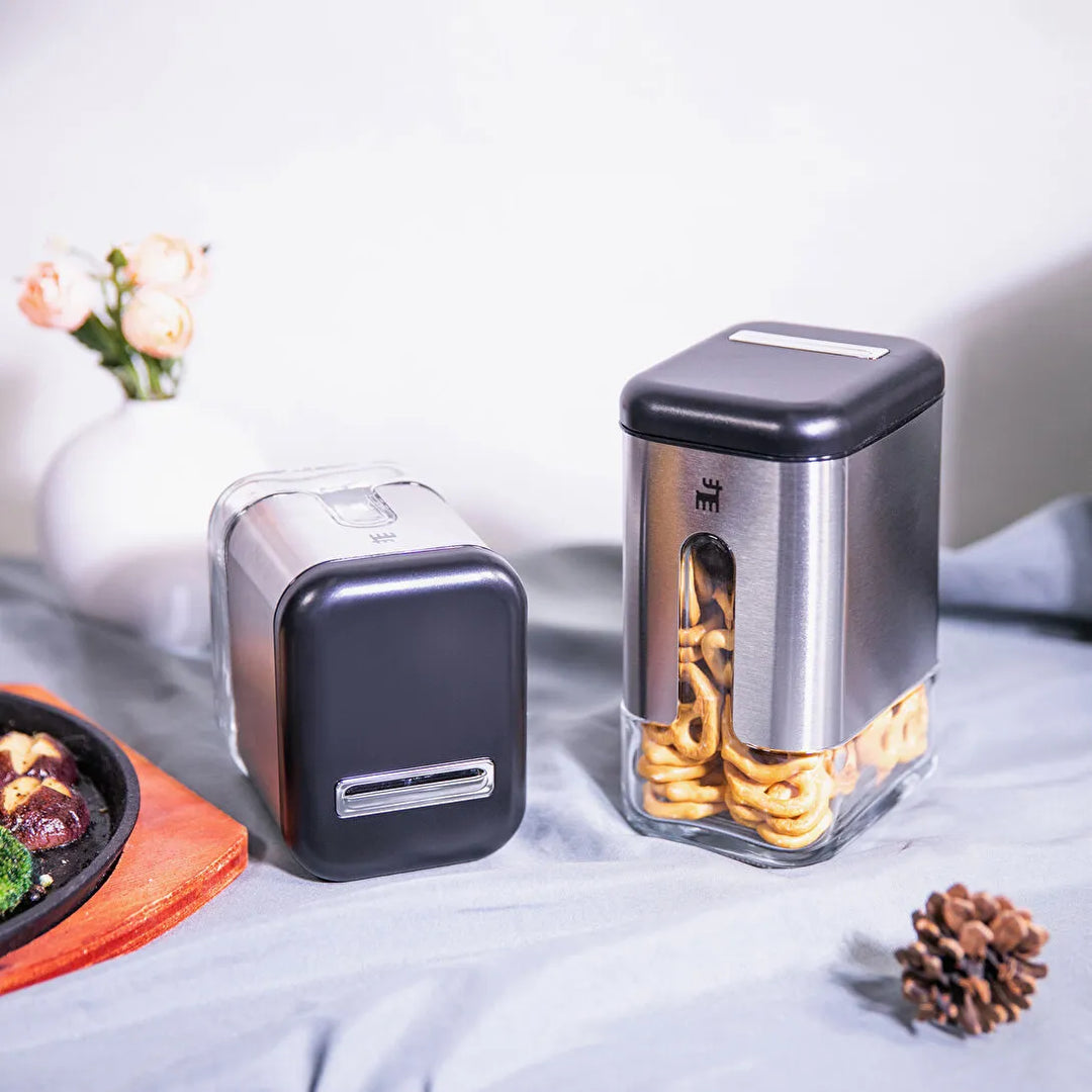 Karaca Shinex Inox Opbevaringssæt – 6 Dele i Glas & Rustfrit Stål