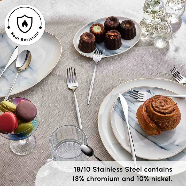 Karaca Lissabon 60-delt Bestiksæt 18/10 rustfrit stål, Platinium 12 personers