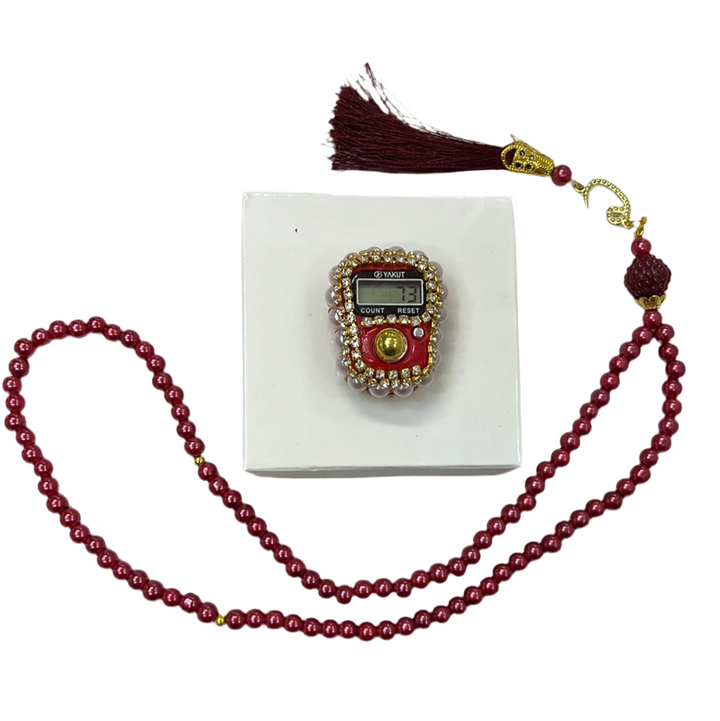 Yakut Tasbihkæde (Bedeperler) og Digital Tæller - Flere Farver