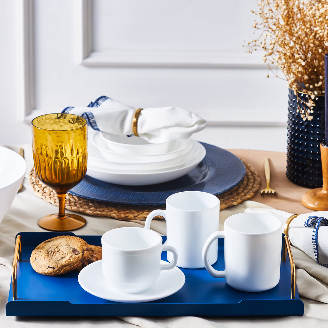 Karaca Milano Opal Glas Krus v2 | 320 ml | Hvid