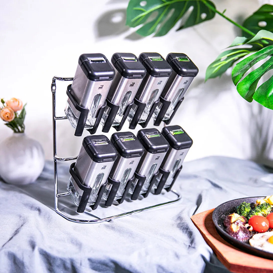 Karaca Shinex Inox Krydderisæt – 9 Dele i Rustfrit Stål